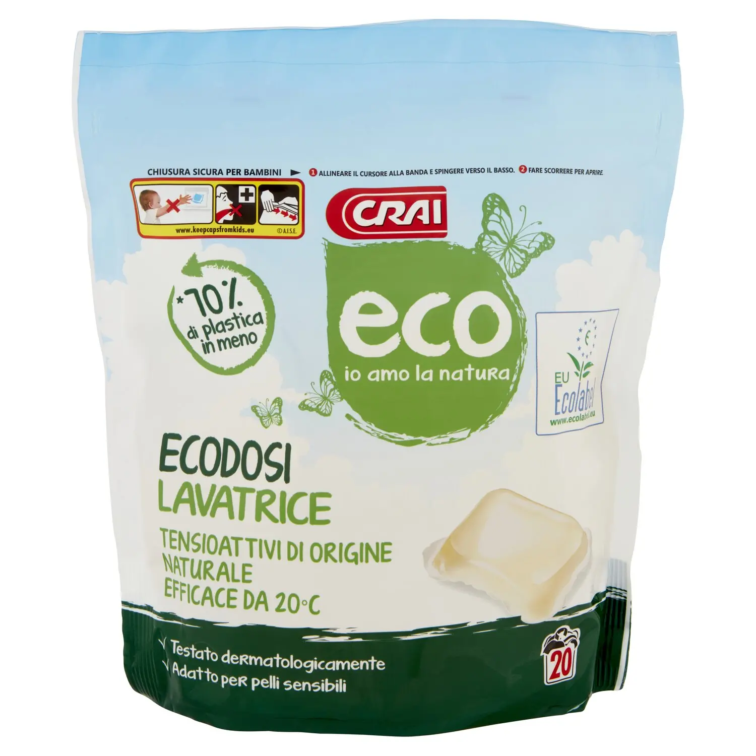 Crai eco Ecodosi Lavatrice 20 Lavaggi 388 ml