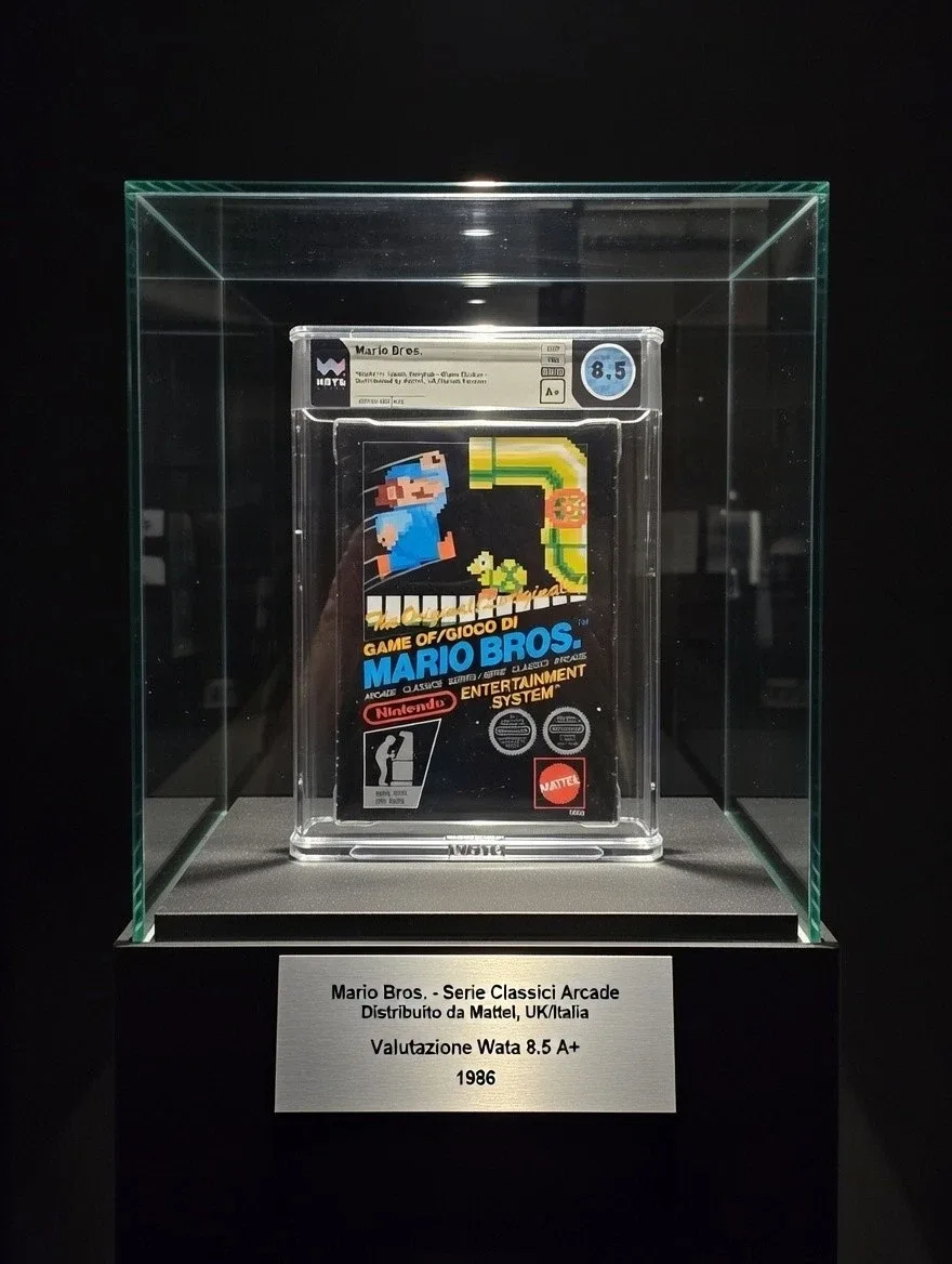 WATA 8.5 A+ SEALED MARIO BROS. NES 1ST PRINT MATTEL PAL ITA UK RARE 5 SCREW POP1