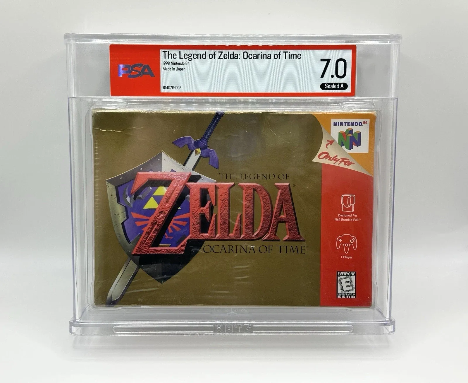 The Legend Of Zelda Ocarina Of Time PSA 7.0 A SEALED NTSC N64 Not Wata VGA CGC